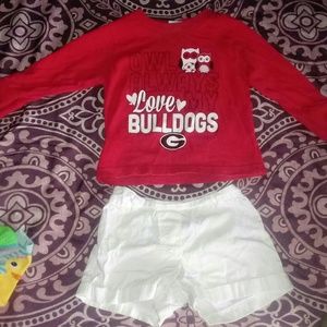 Girls 2t georgia bulldogs outfit